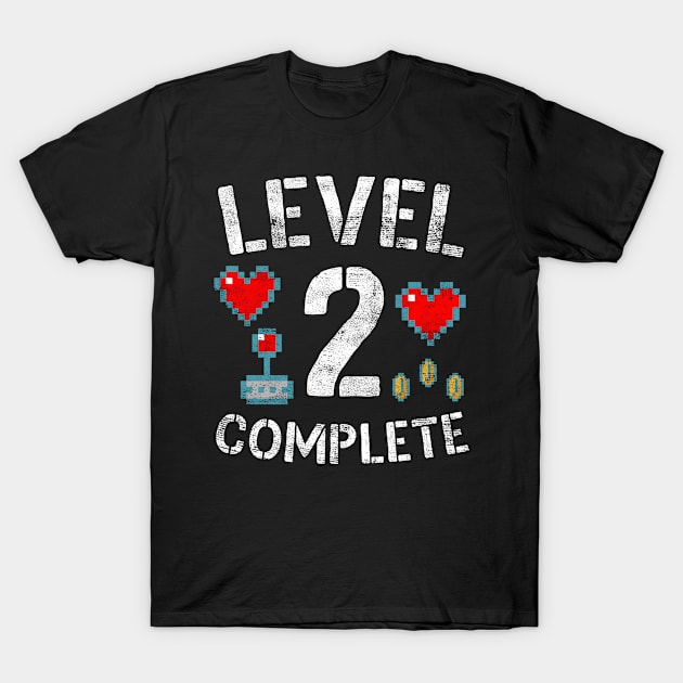 Level 2 Complete 2nd Wedding Anniversary T-Shirt by stayilbee